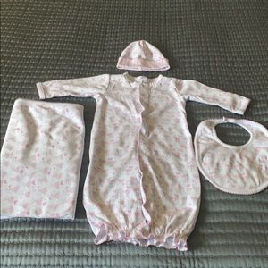 Kissy Kissy Blanket/Bib/Hat/outfit Neiman Marcus